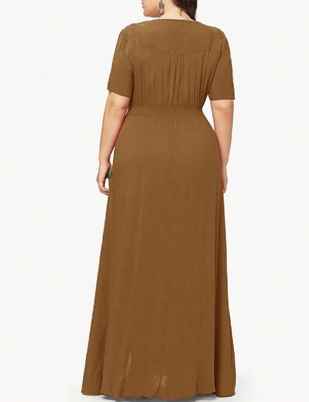 Rochie lunga SHEIN CURVE, maro - 1 | YEO