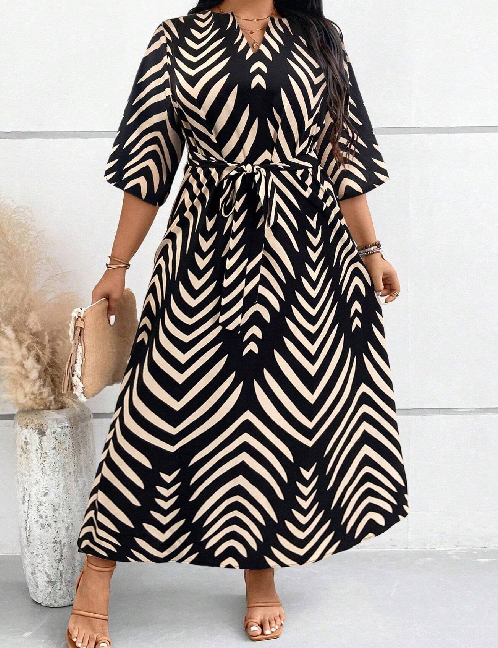 Rochie lunga SHEIN CURVE, negru - 1 | YEO