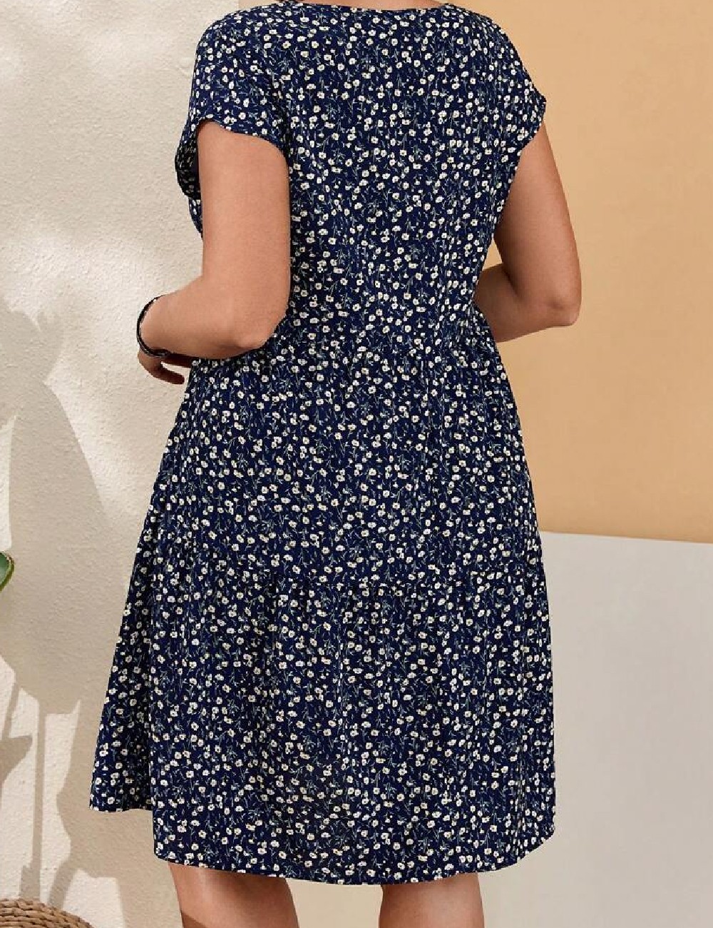 Rochie scurta Emery Rose Curve, bleumarin - 1 | YEO