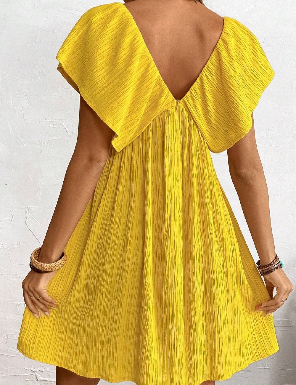 Rochie scurta SHEIN, galben - 1 | YEO