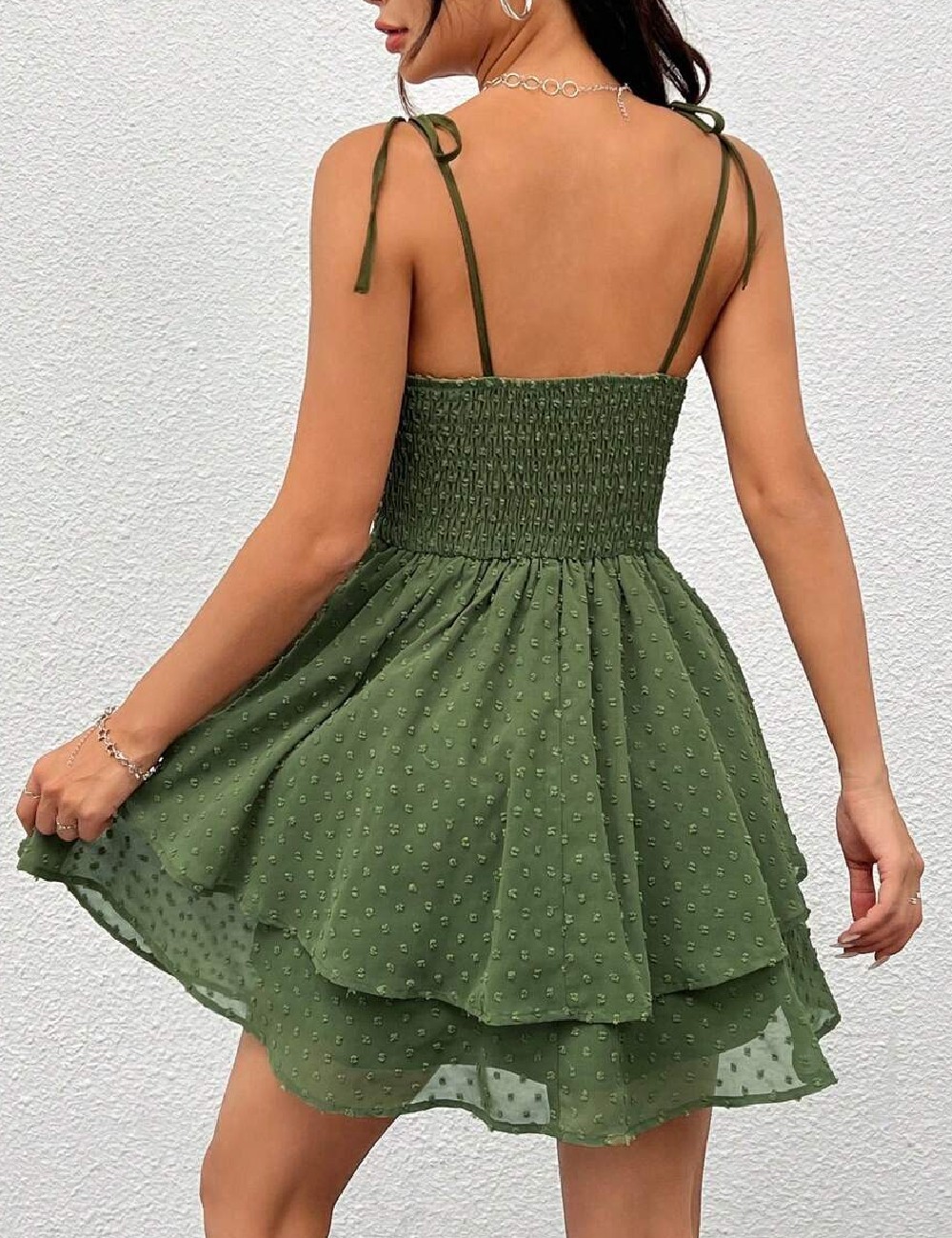 Rochie scurta SHEIN, verde - 1 | YEO