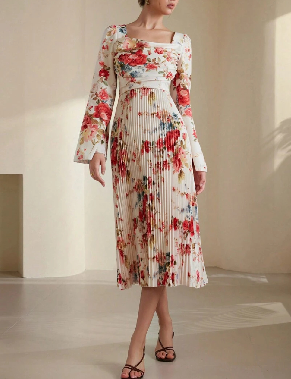 Rochie medie SHEIN, floral print
