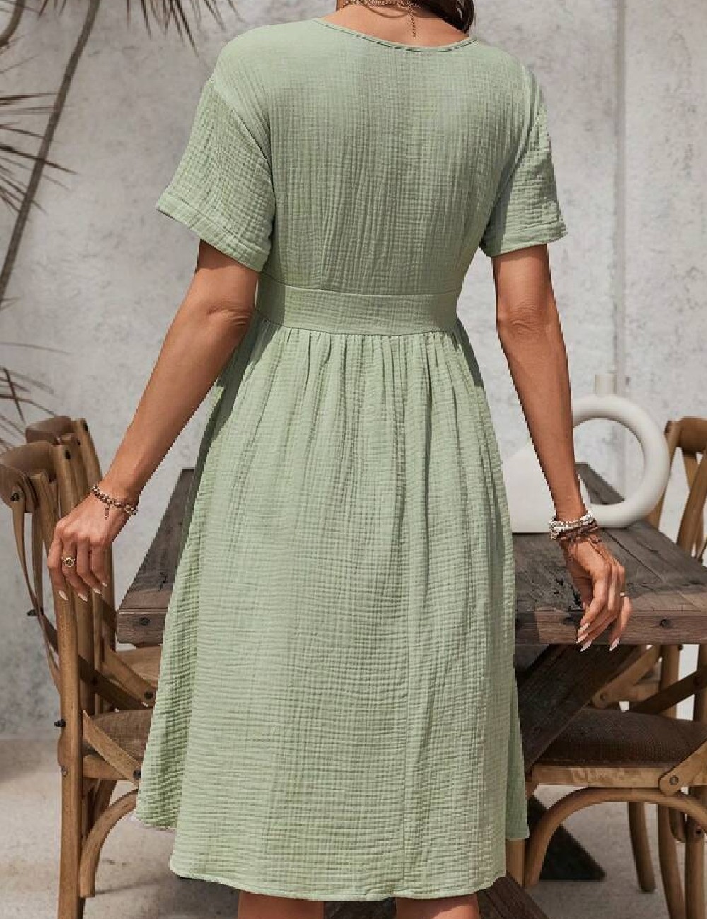 Rochie medie SHEIN, verde - 1 | YEO
