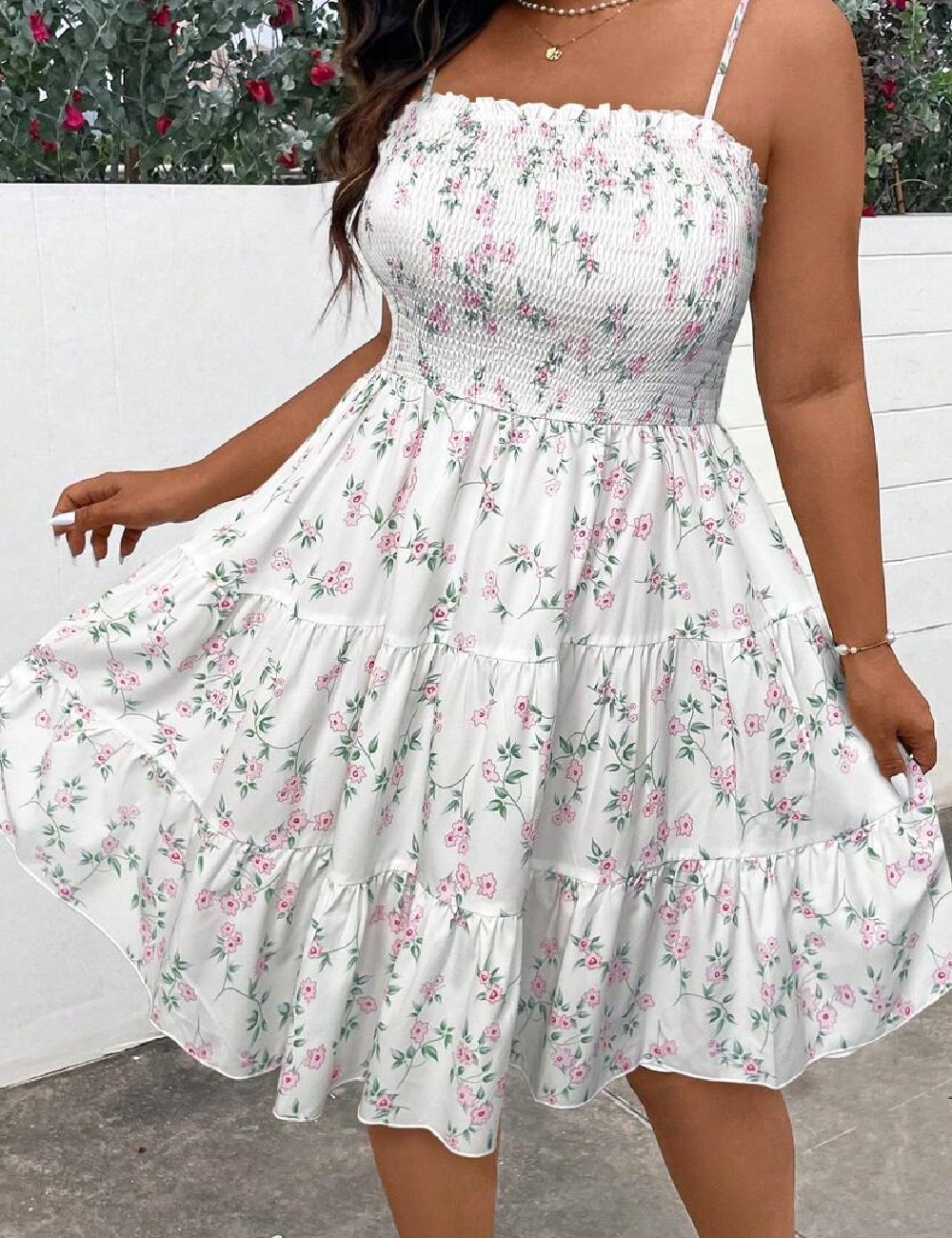 Rochie scurta SHEIN CURVE, alb - 1 | YEO