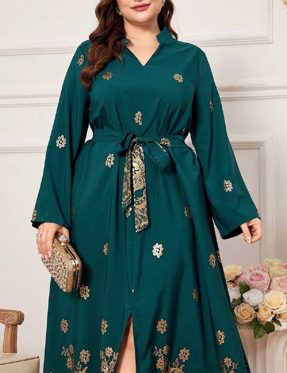 Rochie lunga SHEIN CURVE, verde - 1 | YEO