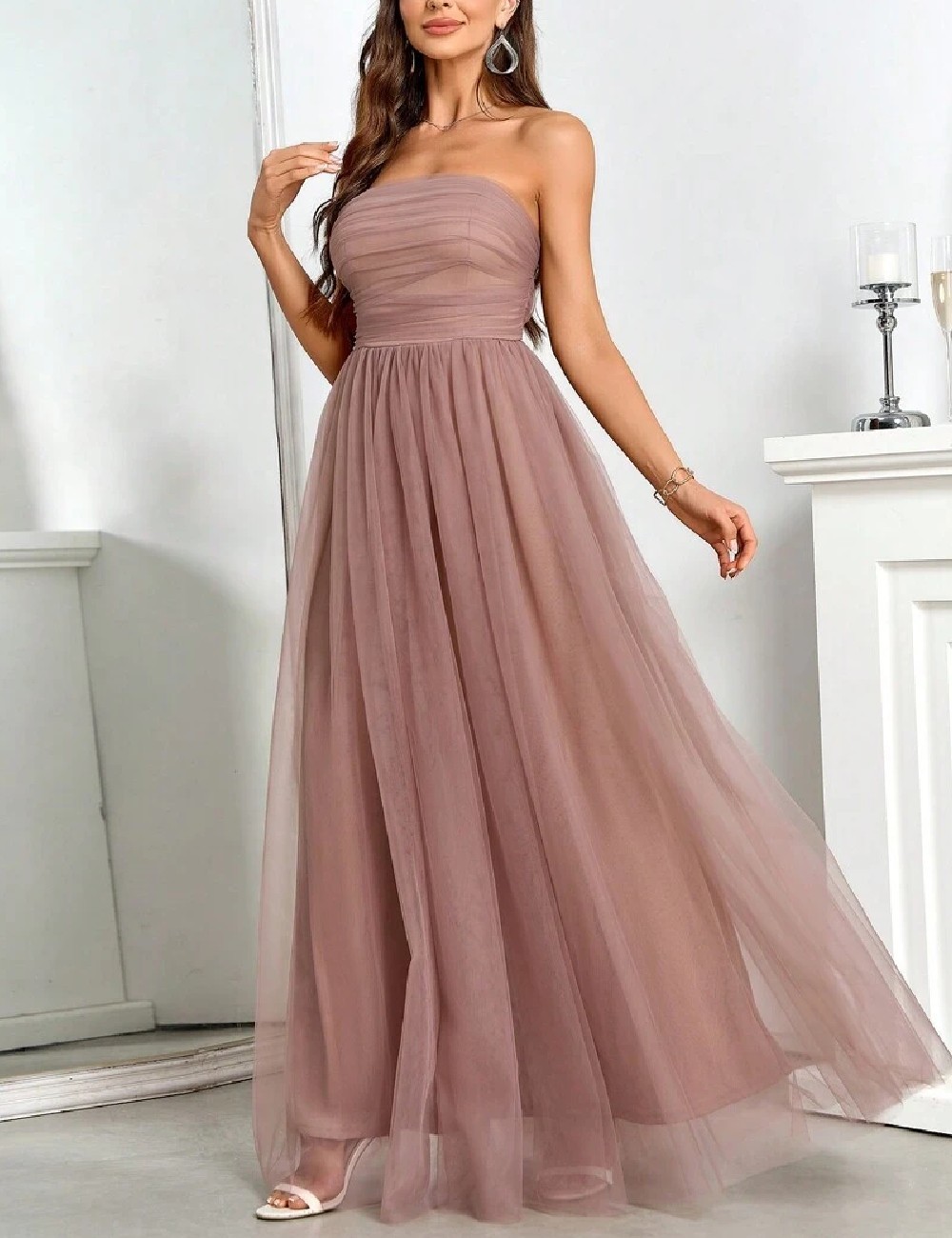 Rochie lunga SHEIN, roz - 1 | YEO