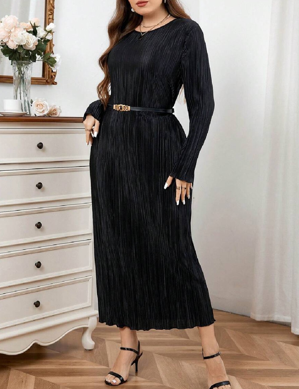 Rochie lunga SHEIN CURVE, negru - 1 | YEO
