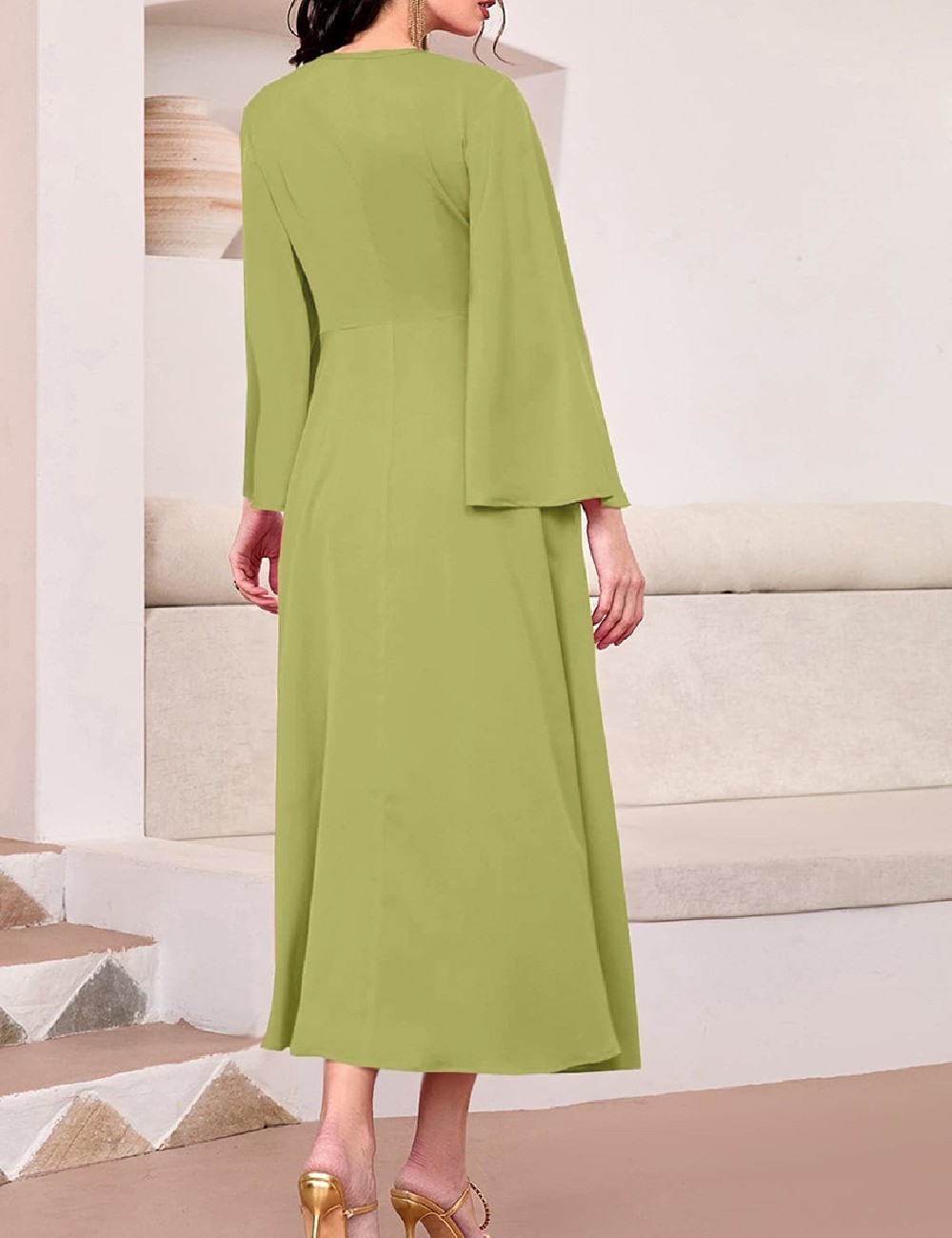 Rochie lunga SHEIN, verde - 1 | YEO