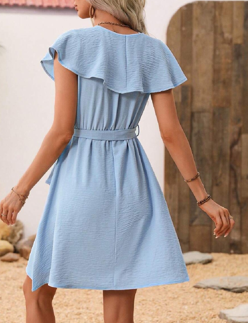 Rochie scurta SHEIN, albastru - 1 | YEO
