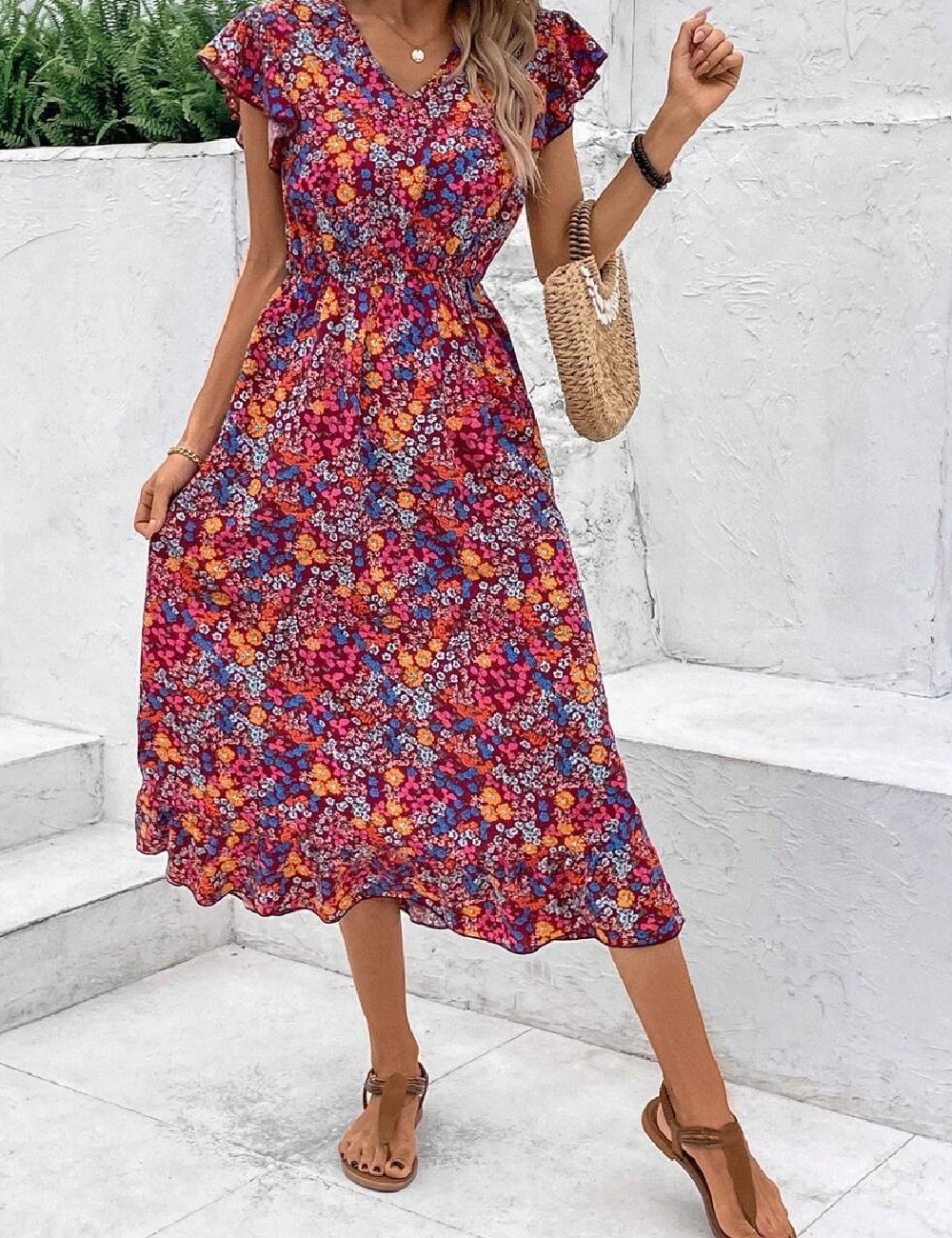 Rochie medie SHEIN, floral print - 1 | YEO