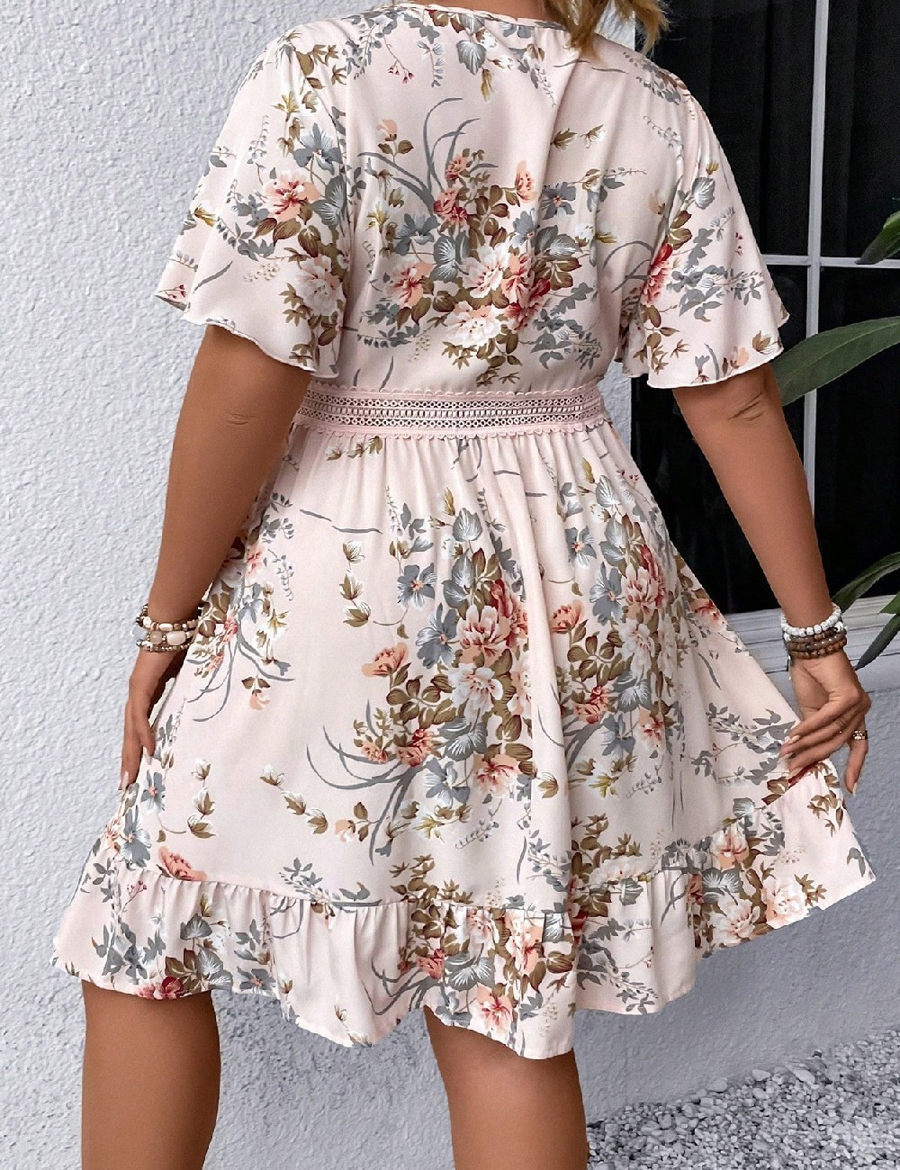 Rochie scurta SHEIN CURVE, floral print - 1 | YEO