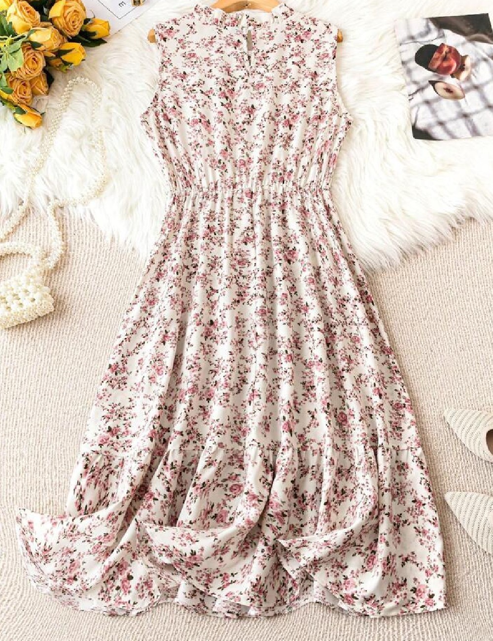 Rochie medie SHEIN CURVE, floral print - 1 | YEO