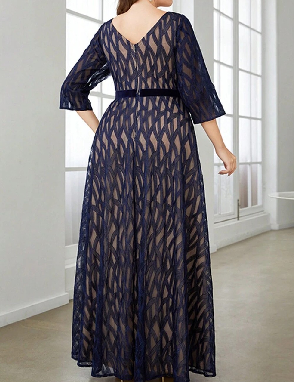 Rochie lunga SHEIN CURVE, albastru - 1 | YEO
