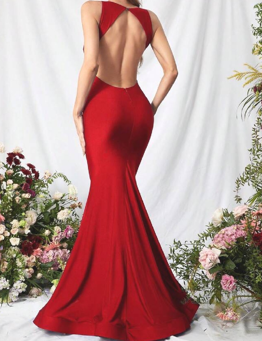 Rochie lunga Faeriesty, rosu - 1 | YEO