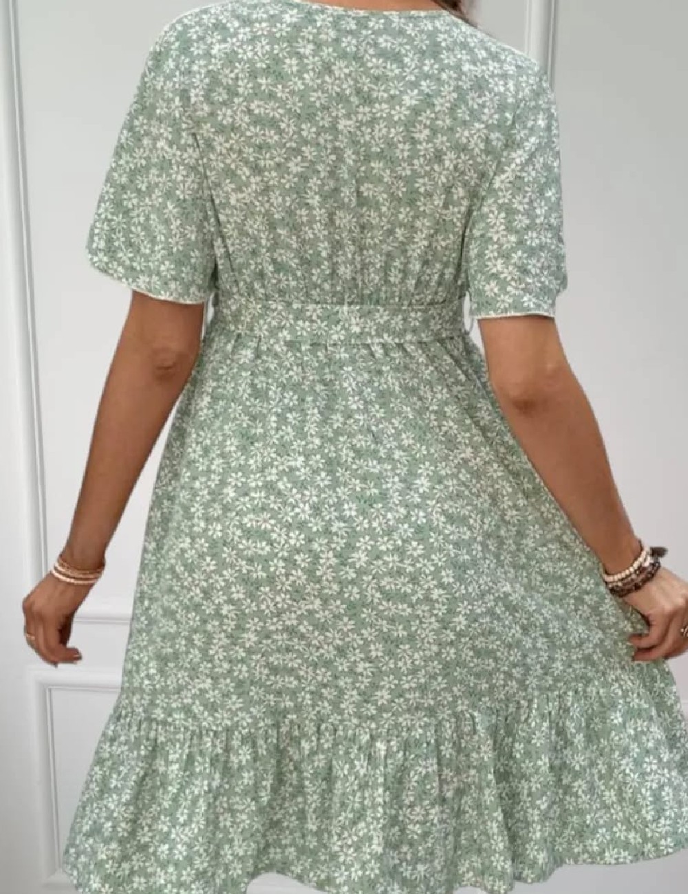 Rochie scurta SHEIN Maternity, verde - 1 | YEO