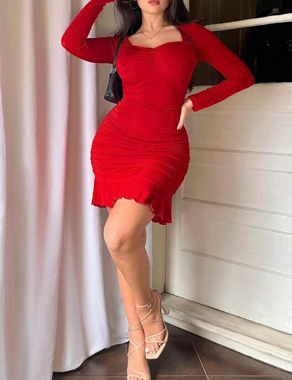 Rochie scurta SHEIN, rosu