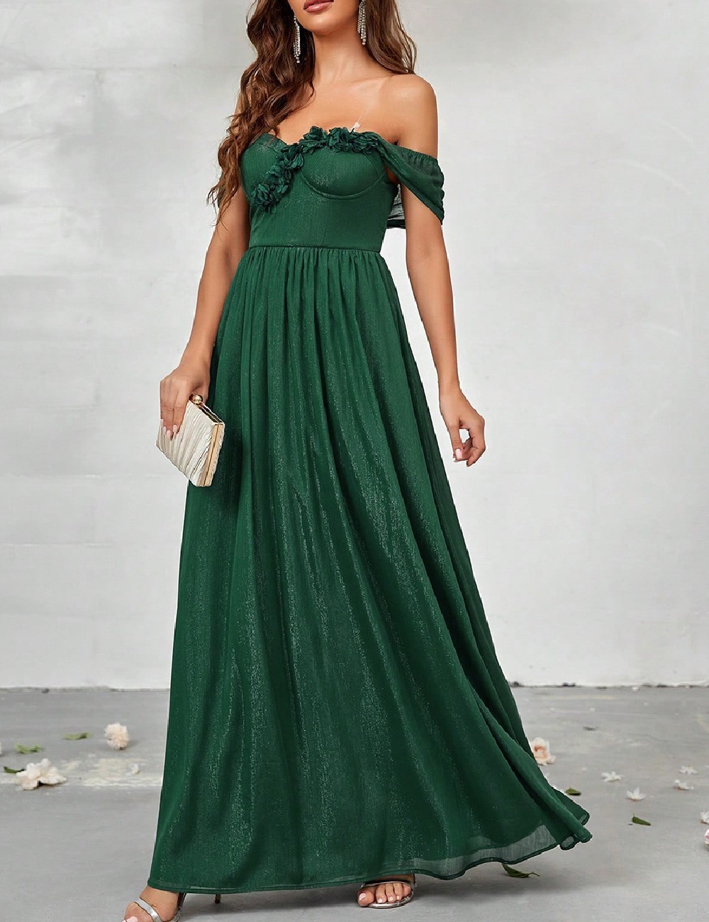 Rochie lunga SHEIN, verde - 1 | YEO
