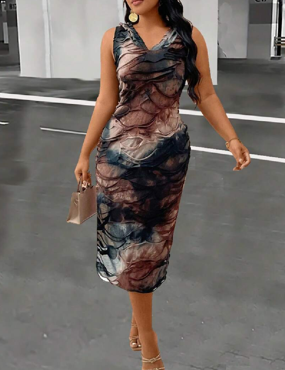 Rochie medie SHEIN CURVE, mix culori