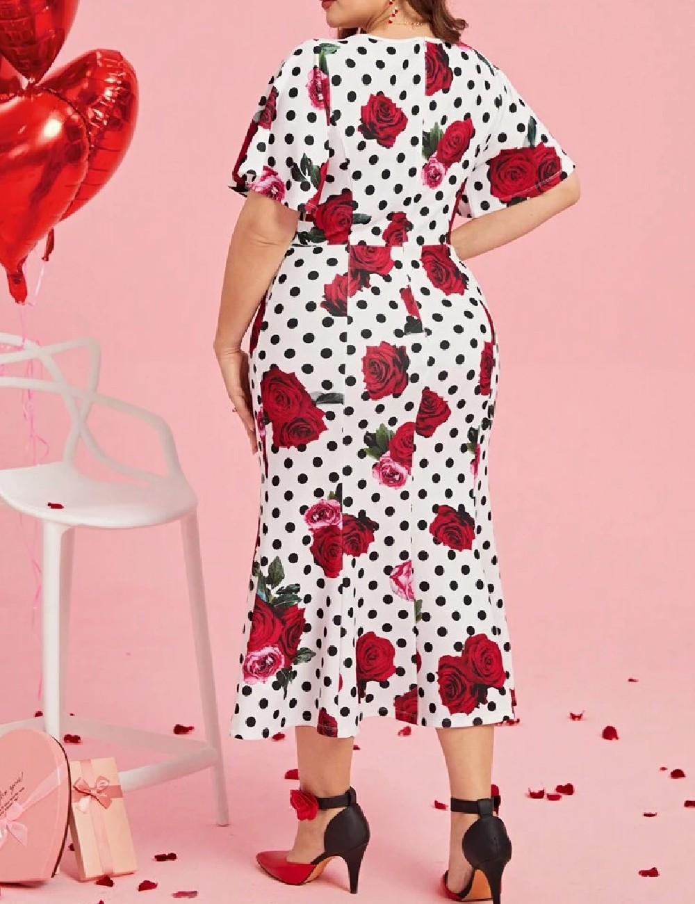 Rochie medie SHEIN CURVE, alb - 1 | YEO