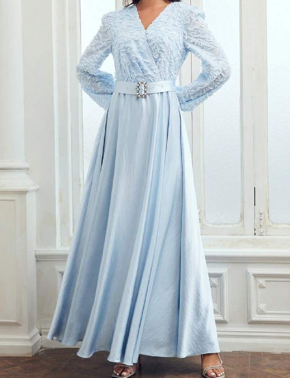 Rochie lunga MOTF, albastru - 1 | YEO