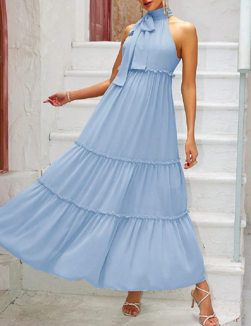 Rochie lunga SHEIN Maternity, bleu - 1 | YEO