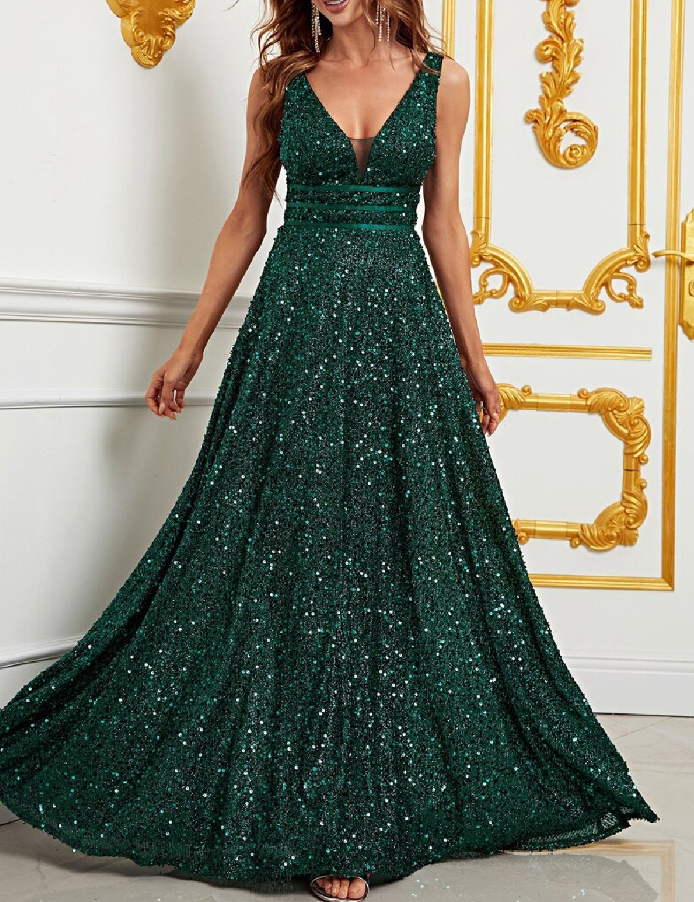 Rochie lunga Faeriesty, verde