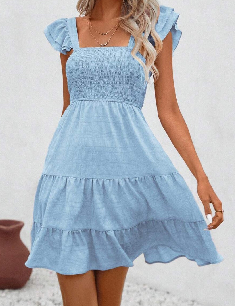 Rochie scurta SHEIN, bleu - 1 | YEO