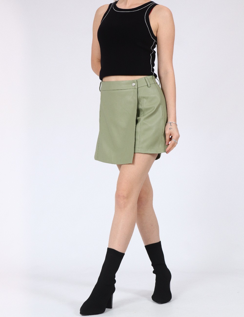 Fusta pantalon Only, verde - 1 | YEO