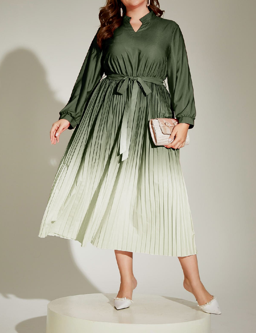 Rochie medie SHEIN CURVE, verde