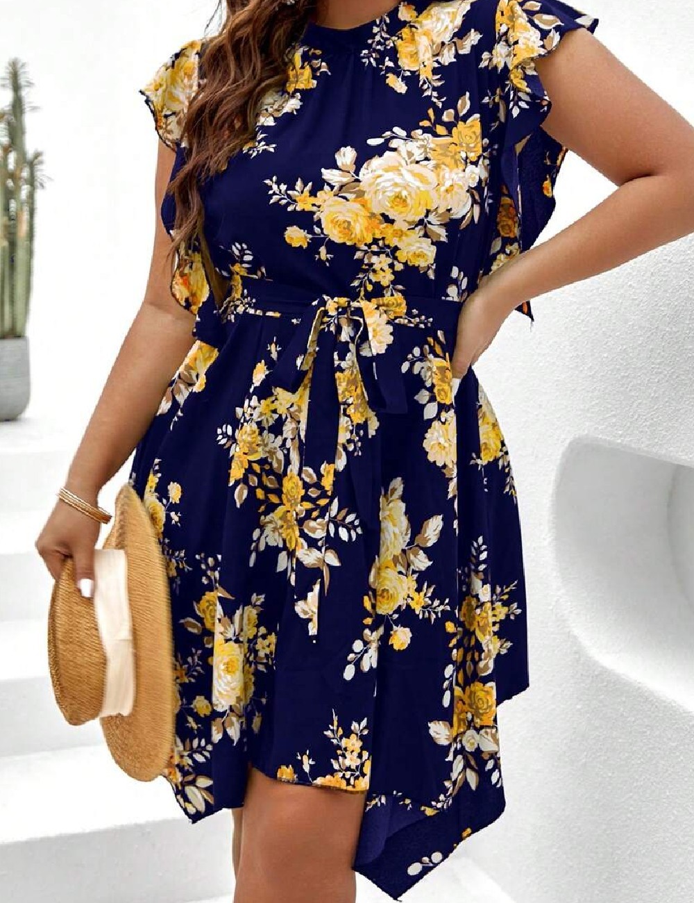 Rochie scurta SHEIN CURVE, bleumarin - 1 | YEO