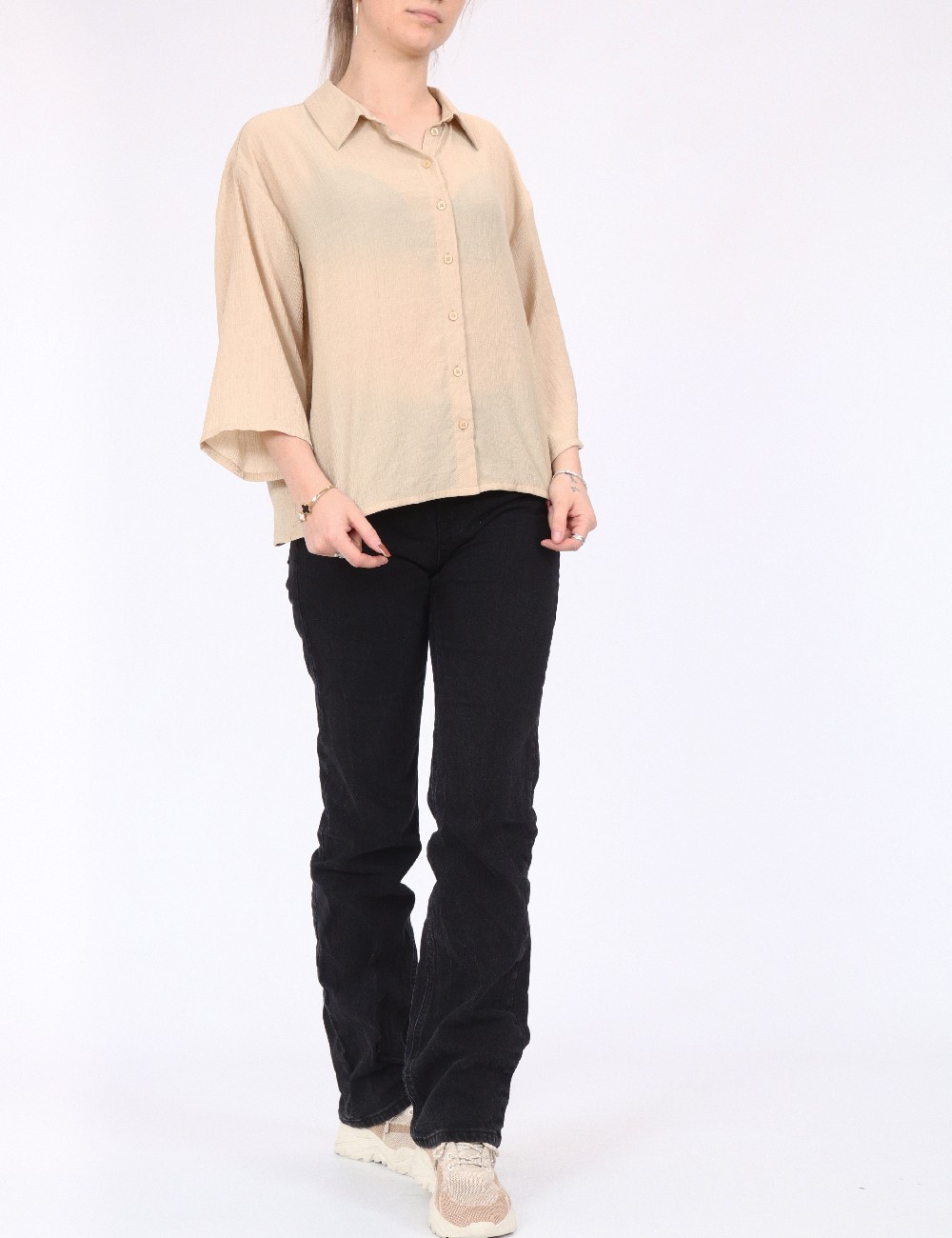 Camasa Jacqueline de Yong, bej - 1 | YEO