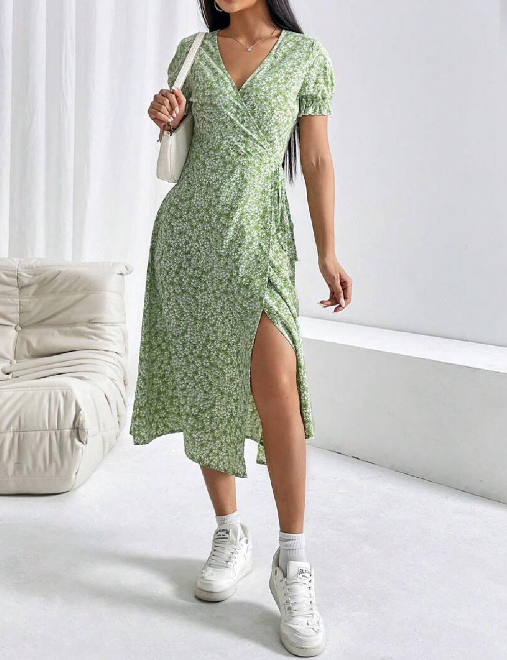 Rochie medie SHEIN, verde