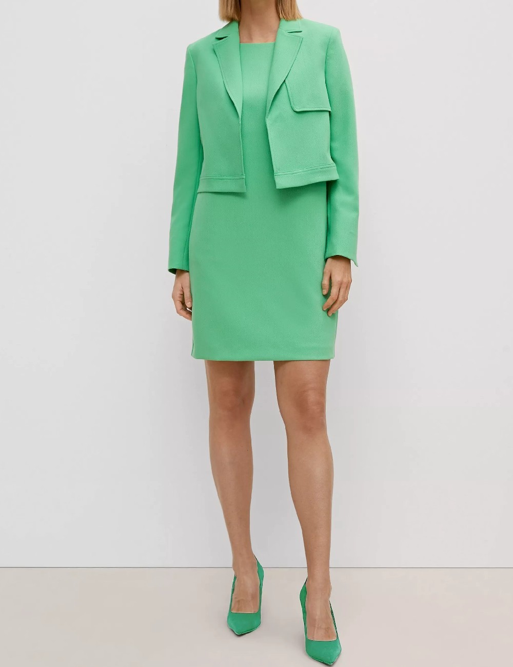 Rochie scurta Comma, verde - 1 | YEO