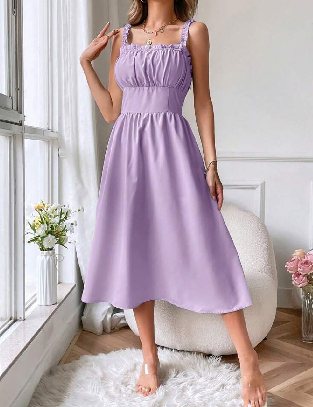 Rochie medie SHEIN, lila - 1 | YEO