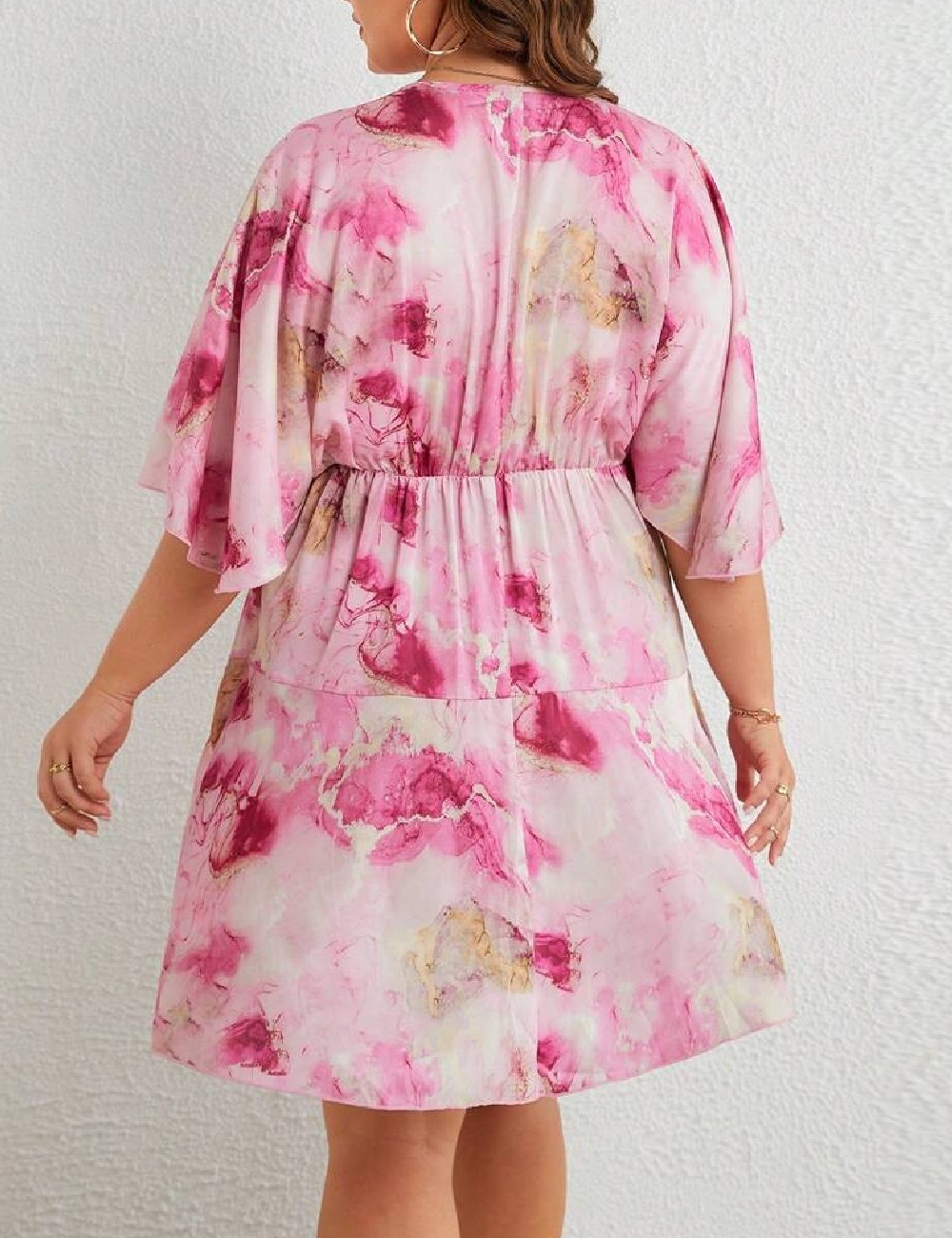 Rochie scurta SHEIN CURVE, roz - 1 | YEO