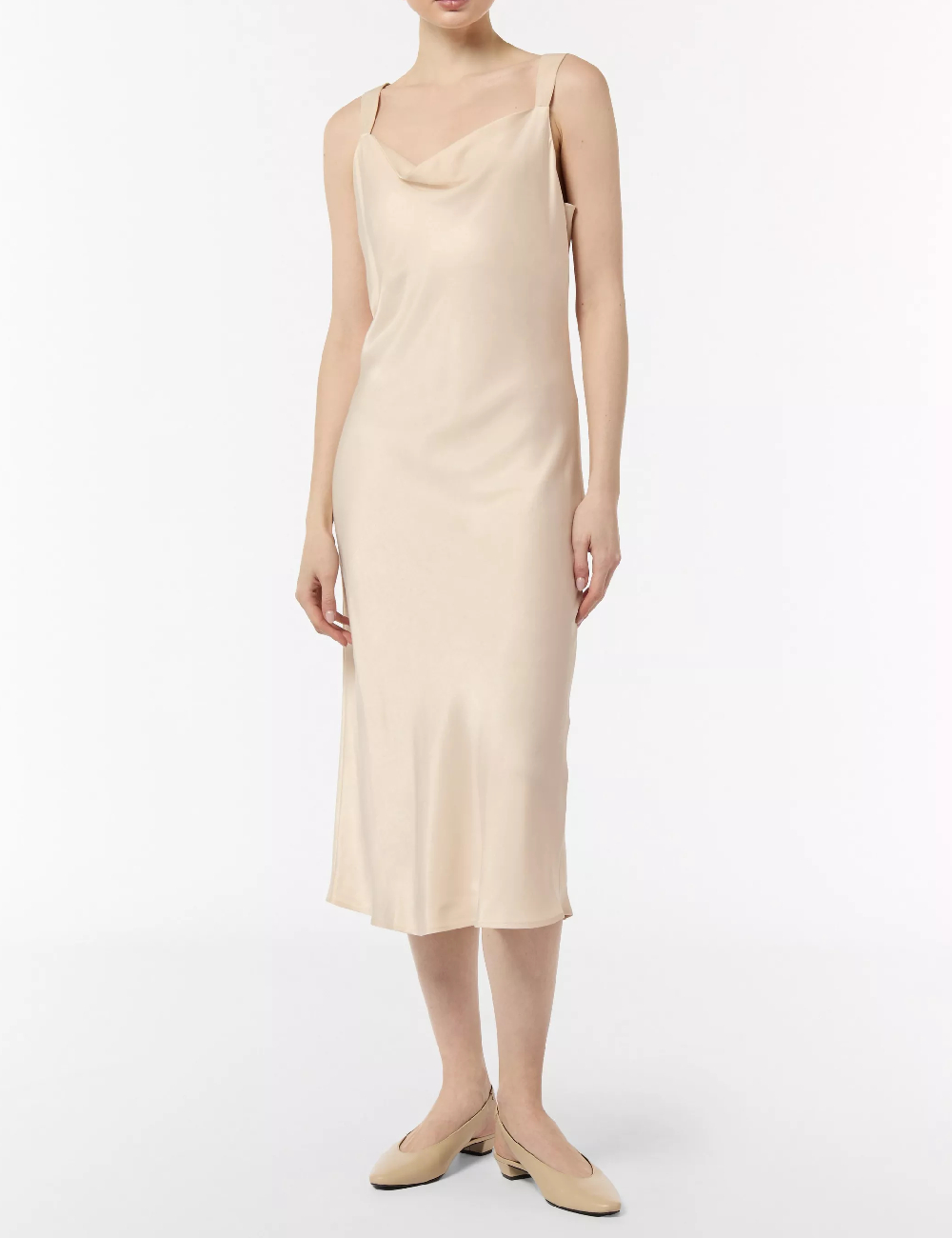 Rochie medie Comma, crem
