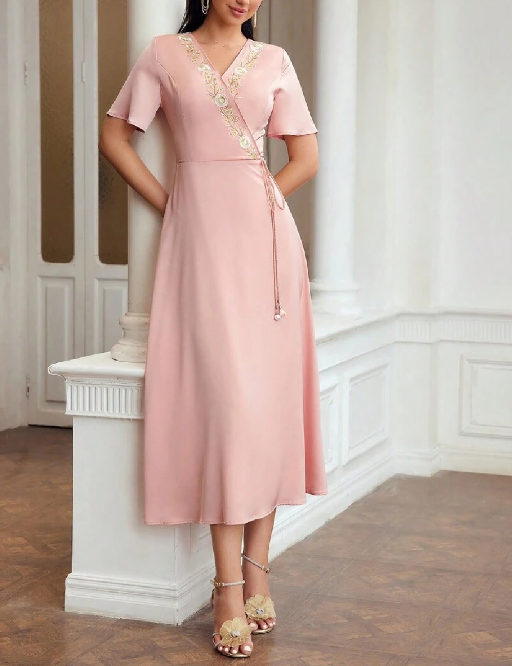 Rochie medie MOTF, roz - 1 | YEO