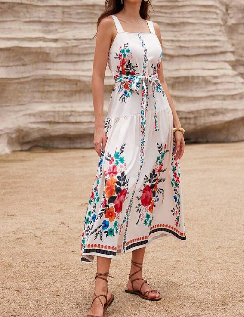Rochie lunga SHEIN, ecru - 1 | YEO
