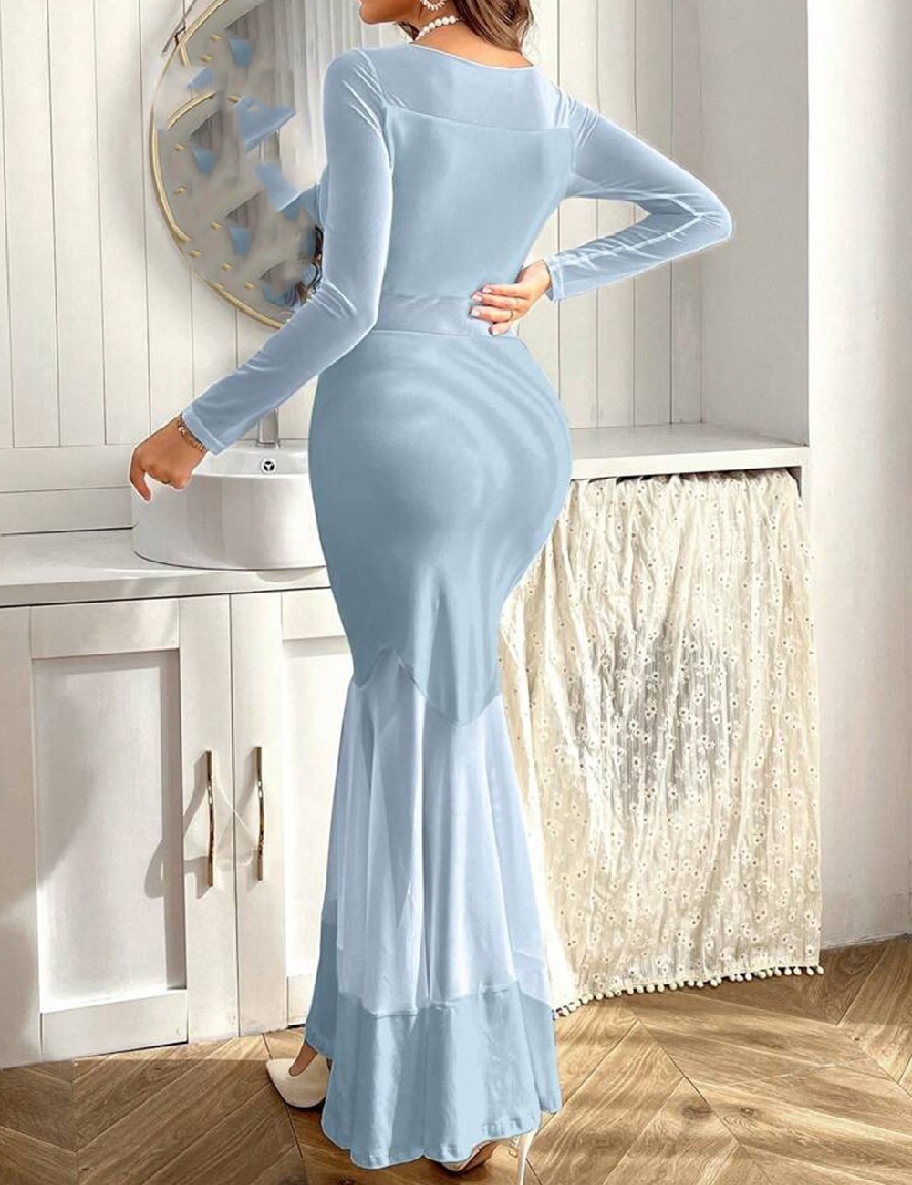 Rochie lunga SHEIN, albastru - 1 | YEO