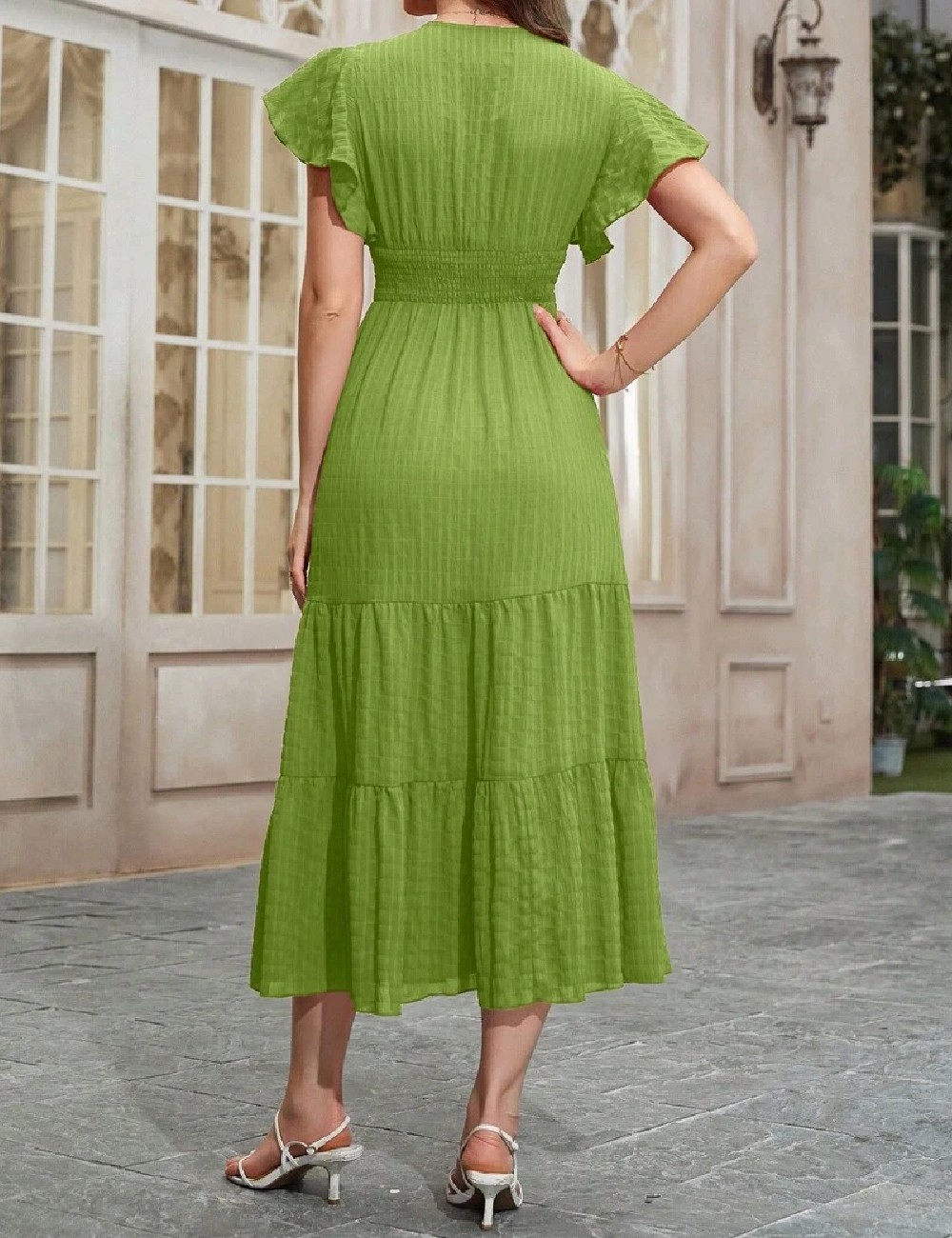 Rochie lunga SHEIN, verde - 1 | YEO