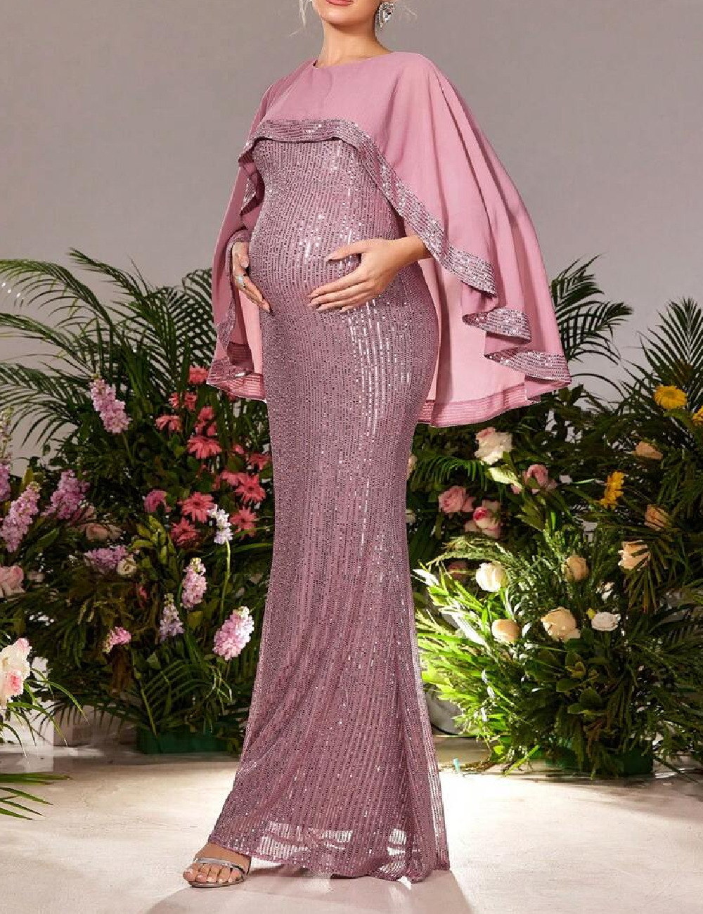 Rochie lunga Dress Alisa Maternity, roz