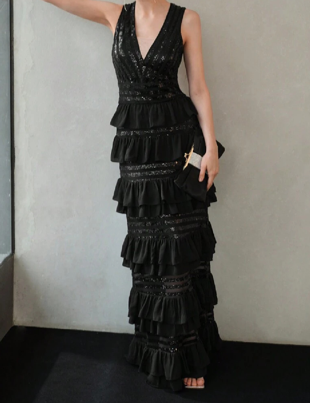 Rochie lunga MOTF, negru