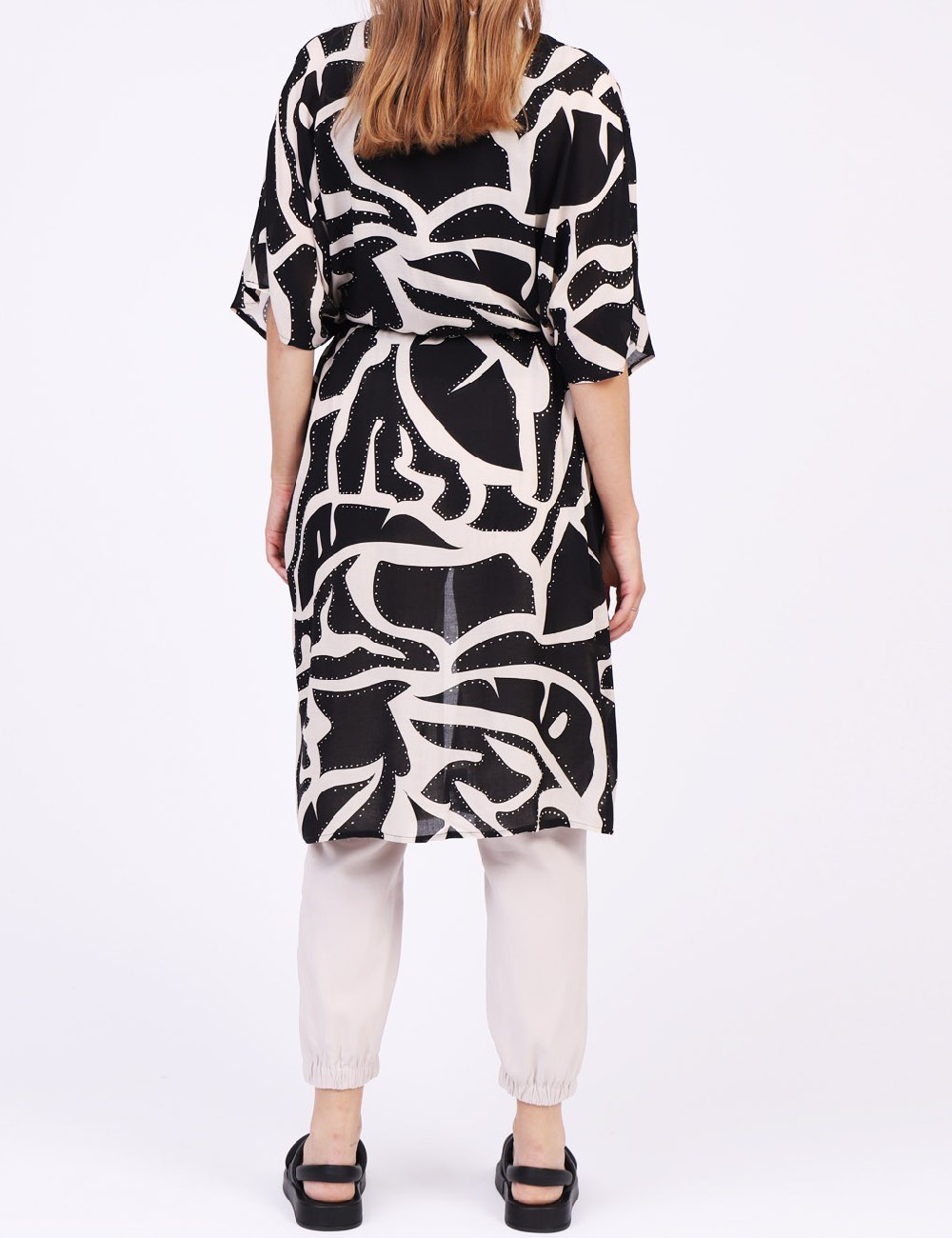 Kimono Comma, negru - 1 | YEO