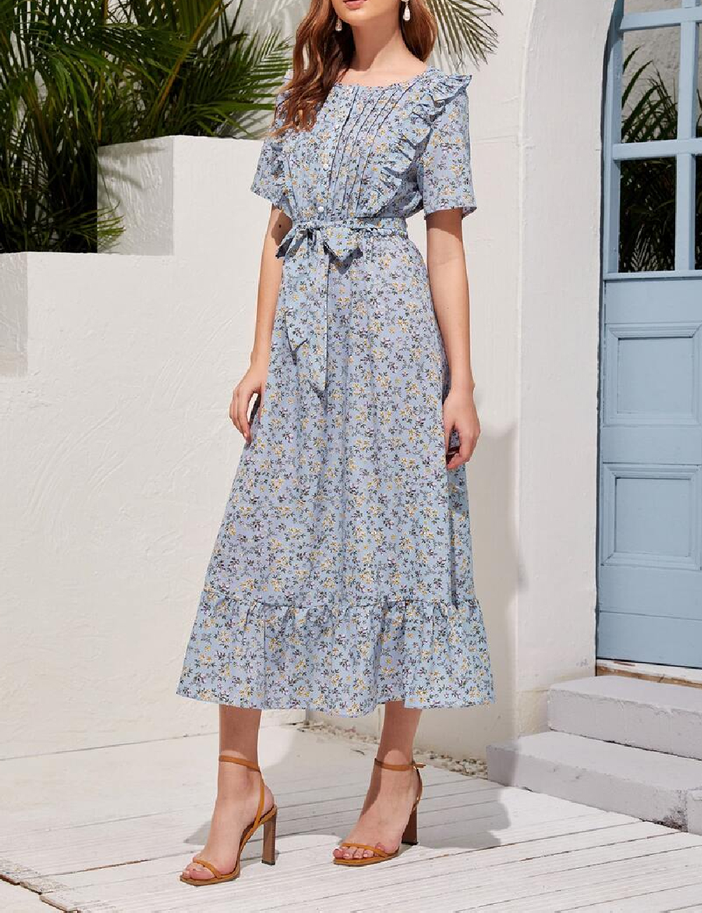 Rochie medie SHEIN, albastru