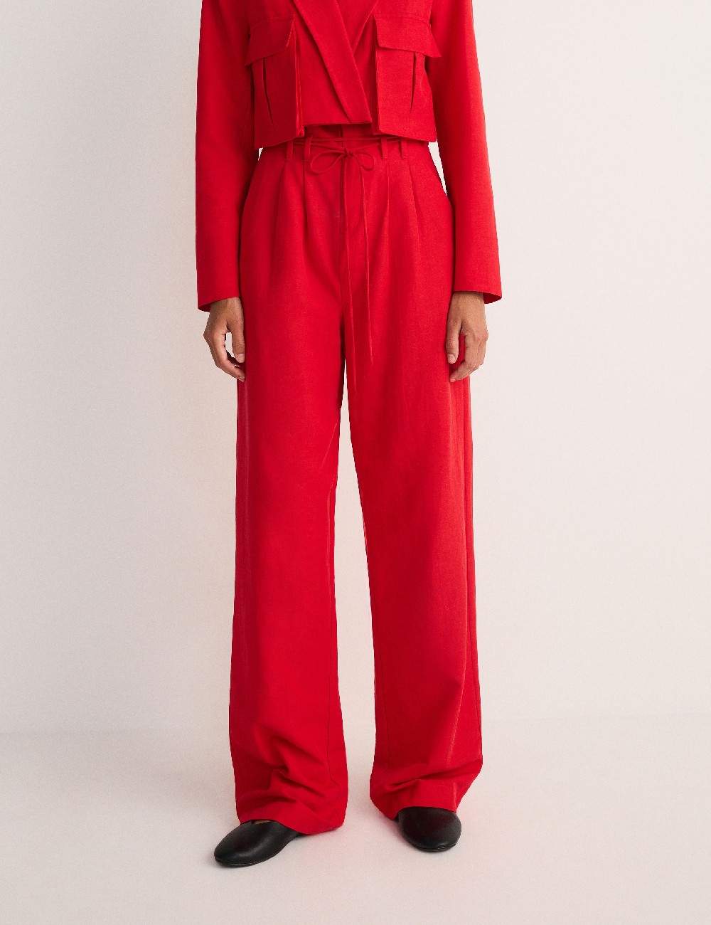 Pantaloni Reserved, rosu - 1 | YEO