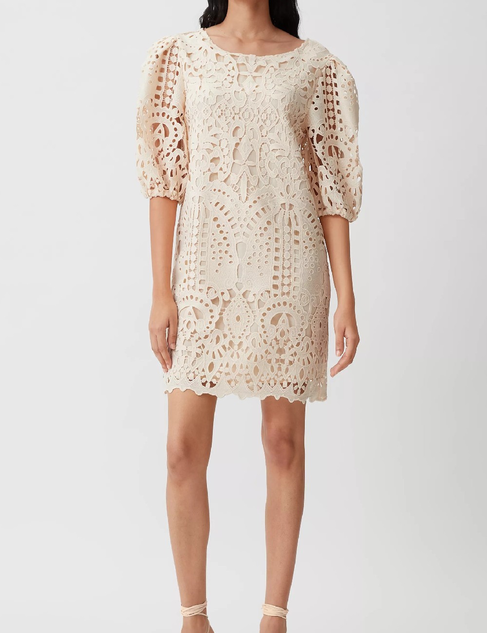 Rochie scurta Comma, crem - 1 | YEO