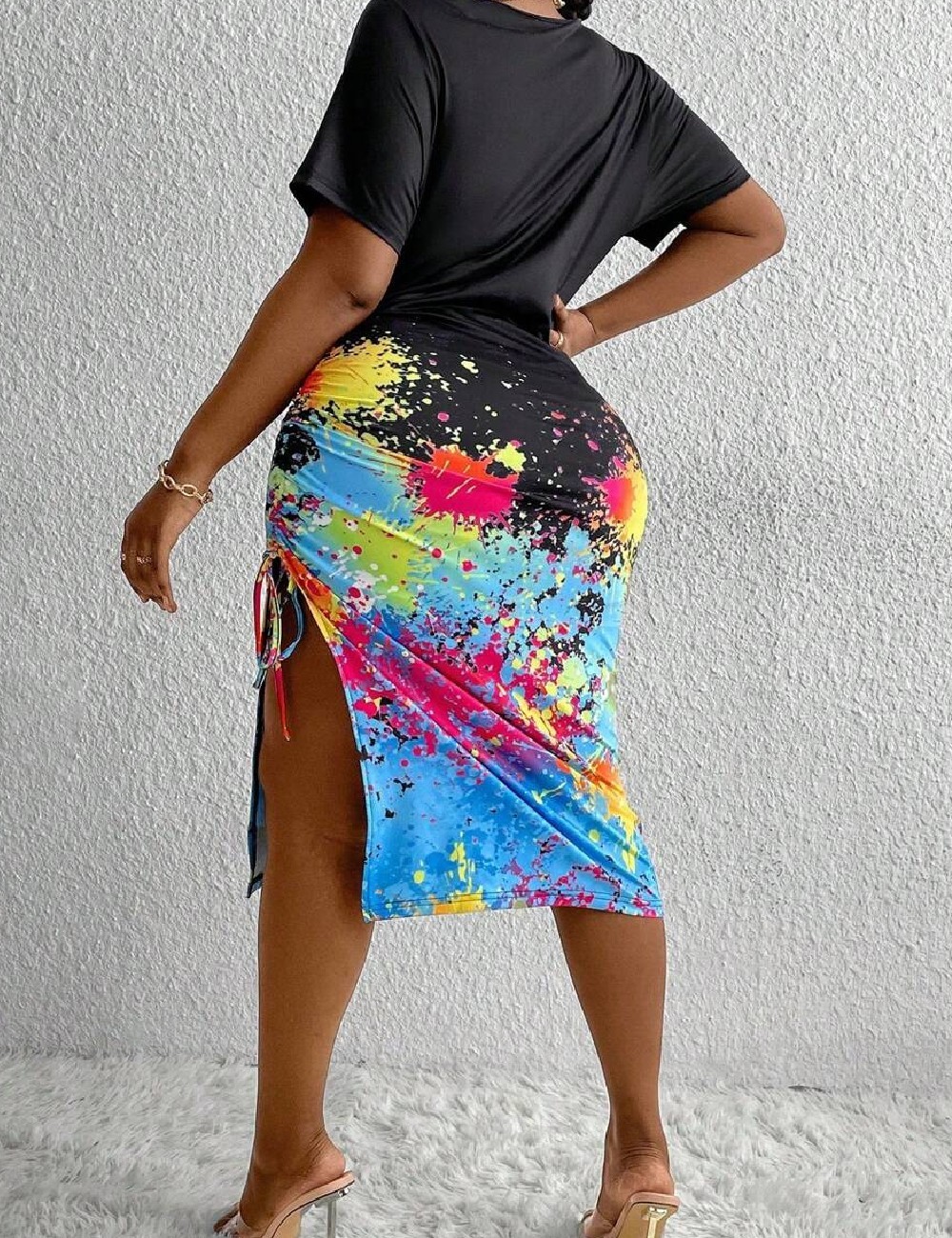 Rochie medie SHEIN CURVE, mix culori - 1 | YEO