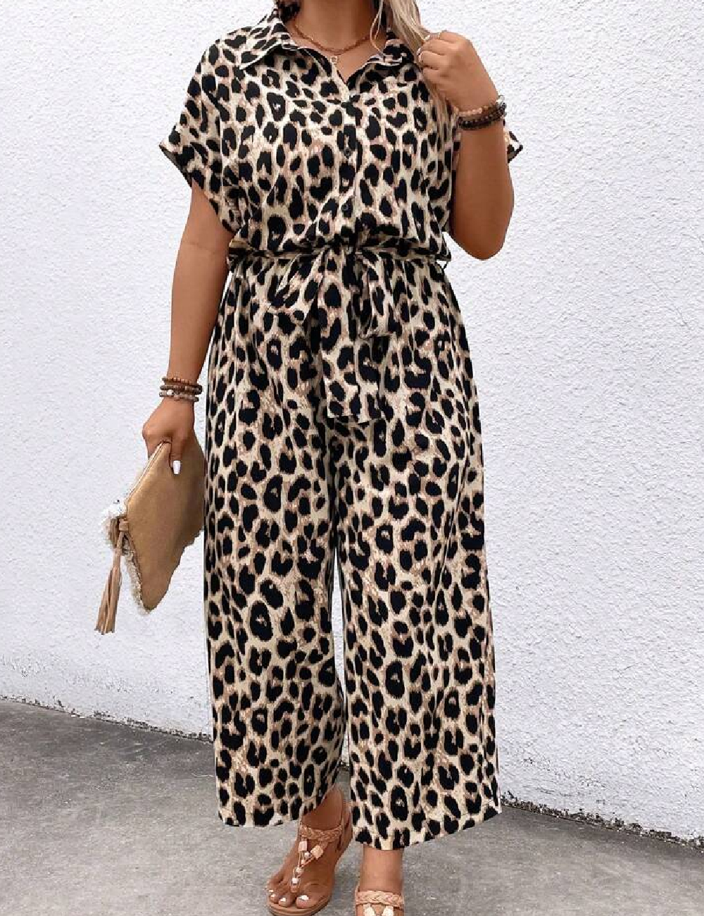 Salopeta SHEIN CURVE, animal print