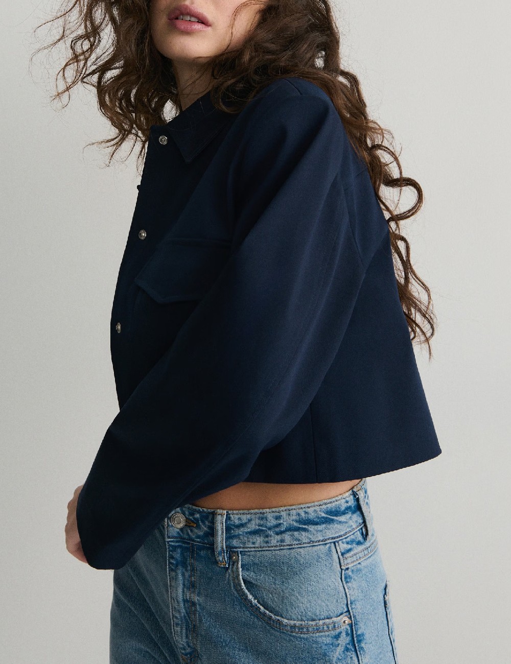 Jacheta Reserved, bleumarin inchis - 1 | YEO