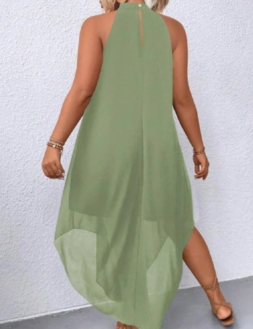 Rochie medie SHEIN CURVE, verde - 1 | YEO